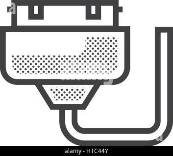 Adapter icon Dotted Style Stock Vector