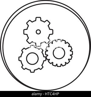 figure emblem gears icon Stock Vector Image & Art - Alamy