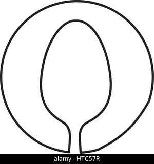 figure symbol spoon tool icon Stock Vector