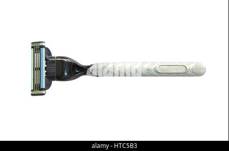 Shaving razor isolated on white background. Stock Photo