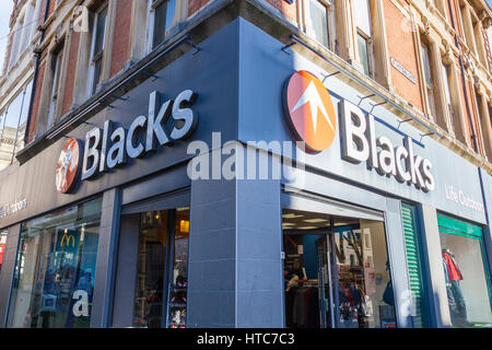 Blacks shop, an outdoor clothing and camping store, Nottingham, England, UK Stock Photo