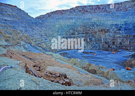 Open pit gold mine in Rosia Montana, Romania Stock Photo