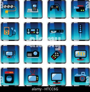 home appliances web icons for user interface design Stock Vector