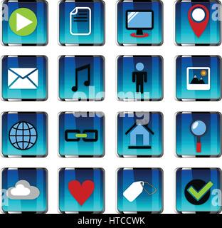 social media web icons for user interface design Stock Vector