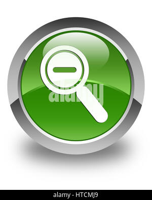 Zoom out icon isolated on glossy soft green round button abstract illustration Stock Photo