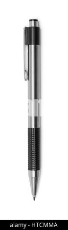 Black ballpoint pen isolated on white background Stock Photo - Alamy