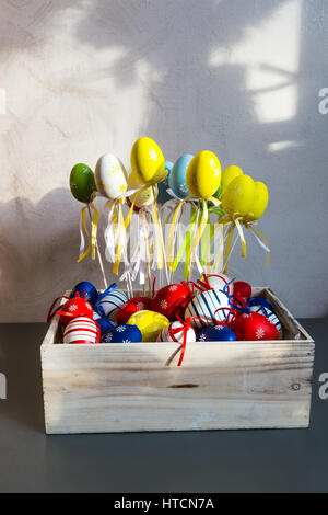 Happy Easter decorations, traditional Spring Festival holiday Stock Photo