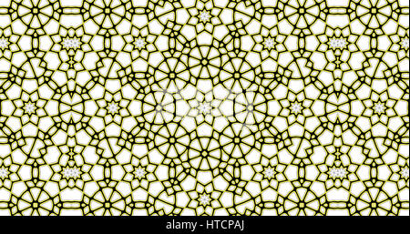 Abstract interwoven ornate geometric  luxury pattern. Stained-glass window. Stock Photo