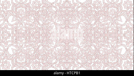 Abstract interwoven ornate geometric  luxury pattern. Stained-glass window. Stock Photo