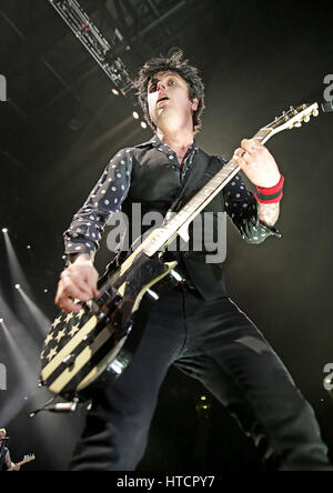 Green Day Performing At Manchester Arena Featuring: Green Day, Billie 