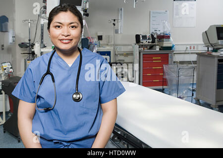 Doctor in emergency room Stock Photo
