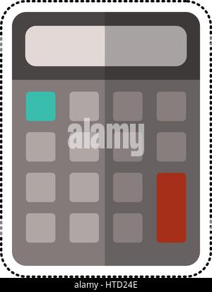 cartoon calculator math school Stock Vector