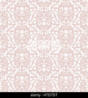 Vector seamless pattern. Luxury floral texture of Baroque or Damask style. Pattern can be used as a background, wallpaper or an element of decoration Stock Vector