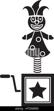 april fools jack in the box pictogram Stock Vector