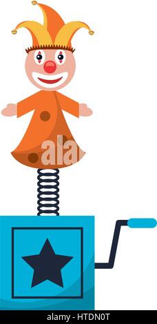 april fools  jack in the box Stock Vector