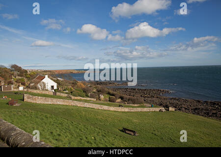 Crail castle walk in Crail Scotland Stock Photo