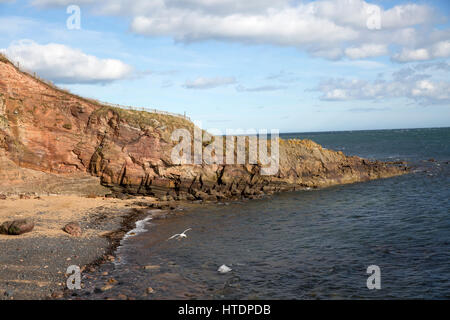 Crail castle walk in Crail Scotland Stock Photo