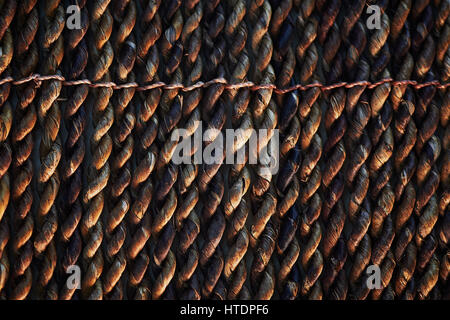 Texture, dark decoration bamboo Mat Twisted braids Stock Photo