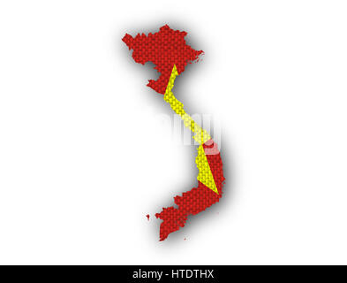 map of vietnam on old linen Stock Photo - Alamy