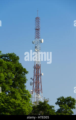 antena, antenna, base, blue, broadcast, broadcasting, business, cable, cell, cellular, channel, communication, connection, data, digital, dish, engine Stock Photo