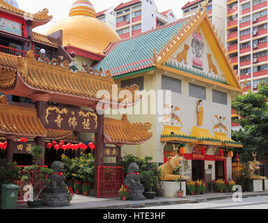 Singapore, Little India, Sakya Muni Buddha Gaya Temple, Stock Photo