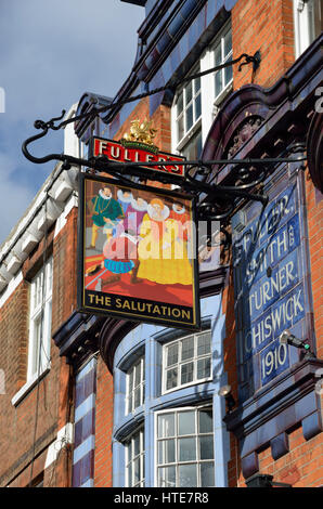 The Salutation pub in King St, Hammersmith, London, UK. Stock Photo