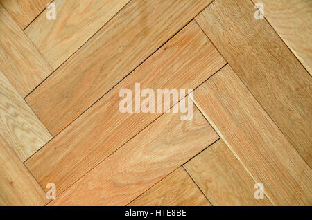 Tiled wooden flooring close-up. Stock Photo
