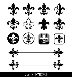 Fleur de lis - French symbol design, Scouting organizations, French heralry Stock Vector