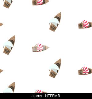 Yacht boats summer seamless vector pattern. Stock Vector