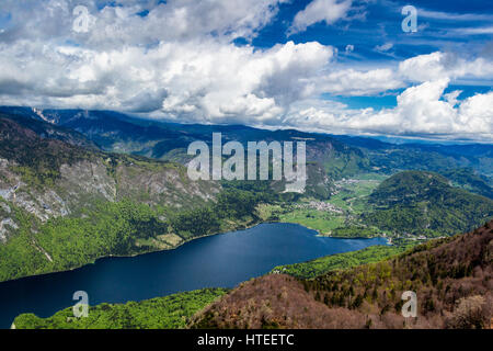 Lake Bohinj from Vogel cable car top station. Julian Alps. Slovenia Stock Photo