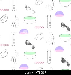 Memphis style eighties seamless vector pattern. Stock Vector