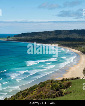 Lookout, Florence Hill Lookout, beach Tautuku Bay, The Catlins, Southland Region, Southland, New Zealand Stock Photo