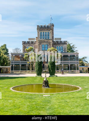 Larnach Castle, park and castle, Dunedin, Otago Peninsula, Southland, New Zealand Stock Photo