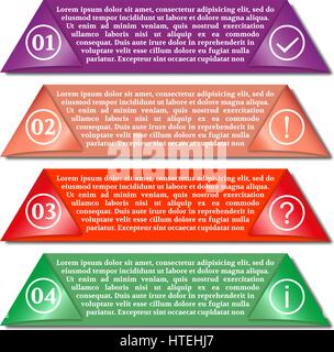 Set of bright elements for infographics, vector illustration. Stock Vector