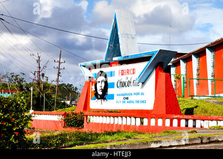 Baracoa, Cuba - December 22, 2016: The Chocolate factory, founded by Ernesto Che Guevara in the 1963. Stock Photo