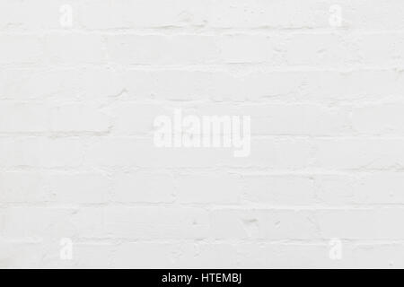 White brick wall texture and background Stock Photo
