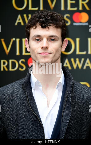 Charlie Stemp arriving at the Olivier Awards Nominations Party held at the Rosewood, London. PRESS ASSOCIATION Photo. See PA story SHOWBIZ Oliviers. Picture date: Friday March 10, 2017. Photo credit should read: Ian West/PA Wire Stock Photo