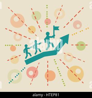 teamwork leader and idea business concept vector illustration Stock ...