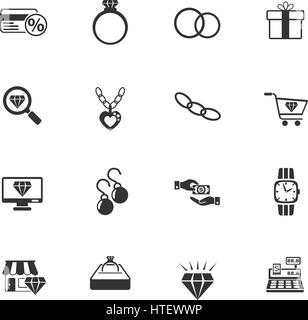 jewerly store web icons for user interface design Stock Vector