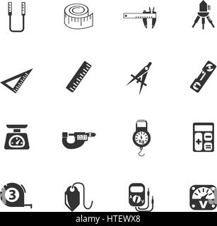 measuring tools web icons for user interface design Stock Vector