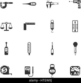 measuring tools web icons for user interface design Stock Vector