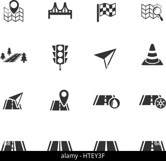 road web icons for user interface design Stock Vector