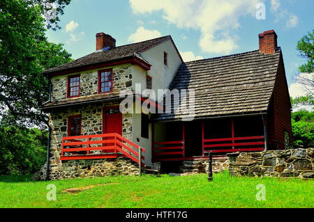 Chadds Ford, Pennsylvania - June 9, 2015:  Gideon Gilpin House, the Marquis de Lafayette's headquarters during the 1777 Revolutionary War Battle of th Stock Photo