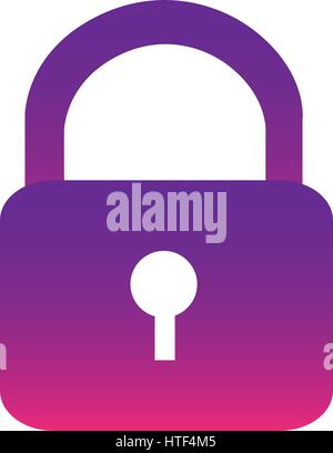 purple lock close icon Stock Vector