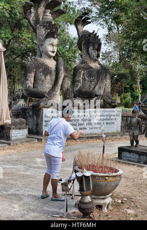 The bizarre religious art sculpture garden Sala Kaew Ku in Nong Khai, Thailand