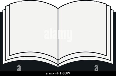 illustrated book icon on white background in vector Stock Vector