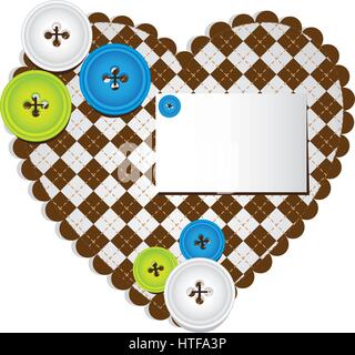 colored figures inside of heart icon Stock Vector