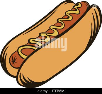 Sausage Roll Icon In Cartoon Style Stock Vector Image Art Alamy