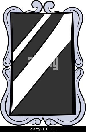 rectangular wall mirror cartoon vector illustration Stock Vector Image ...
