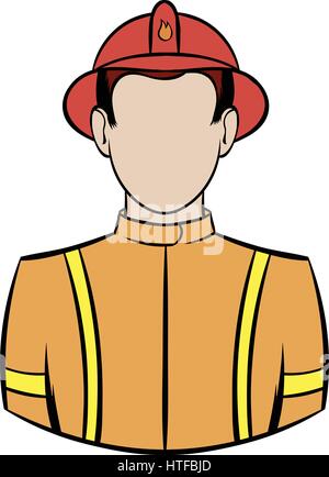 Firemen icon in cartoon style Stock Vector Image & Art - Alamy